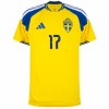 Sverige Gyokeres 17 Fotbollströjor Hemma tröja World Cup 2026 Kortärmad