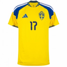 Sverige Gyokeres 17 Fotbollströjor Hemma tröja World Cup 2026 Kortärmad