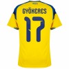 Sverige Gyokeres 17 Fotbollströjor Hemma tröja World Cup 2026 Kortärmad