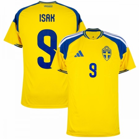 Sverige Isak 9 Fotbollströjor Hemma tröja World Cup 2026 Kortärmad