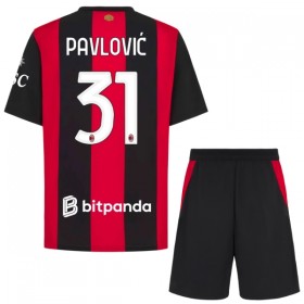 AC Milan Pavlovic 31 Fotbollströjor Barn Hemma tröja 2026-27 Kortärmad