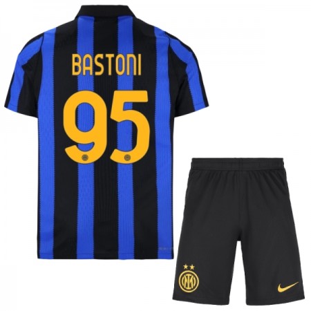 Inter Milan Bastoni 95 Fotbollströjor Barn Hemma tröja 2026-27 Kortärmad