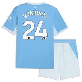 Manchester City Gvardiol 24 Fotbollströjor Barn Hemma tröja 2026-27 Kortärmad
