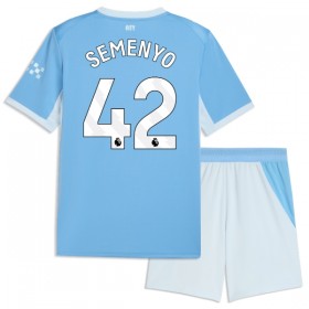Manchester City Semenyo 42 Fotbollströjor Barn Hemma tröja 2026-27 Kortärmad