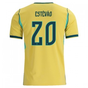 Brasilien Estevao 20 Fotbollströjor Hemma tröja World Cup 2026 Kortärmad