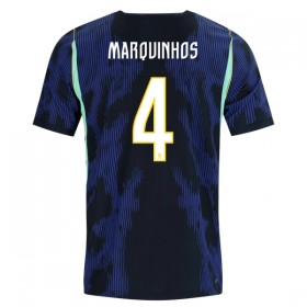 Brasilien Marquinhos 4 Fotbollströjor Borta tröja World Cup 2026 Kortärmad