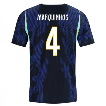 Brasilien Marquinhos 4 Fotbollströjor Borta tröja World Cup 2026 Kortärmad