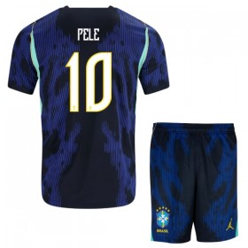 Brasilien Pele 10 Fotbollströjor Barn Borta tröja World Cup 2026 Kortärmad