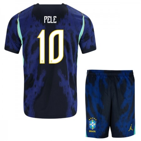 Brasilien Pele 10 Fotbollströjor Barn Borta tröja World Cup 2026 Kortärmad