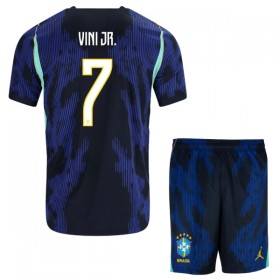 Brasilien Vini JR. 7 Fotbollströjor Barn Borta tröja World Cup 2026 Kortärmad