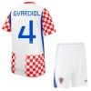 Kroatien Gvardiol 4 Fotbollströjor Barn Hemma tröja World Cup 2026 Kortärmad