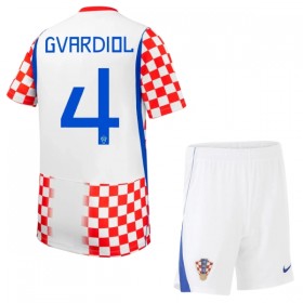Kroatien Gvardiol 4 Fotbollströjor Barn Hemma tröja World Cup 2026 Kortärmad