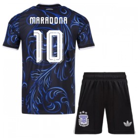 Argentina Maradona 10 Fotbollströjor Barn Borta tröja World Cup 2026 Kortärmad