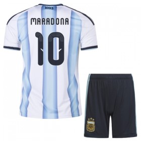 Argentina Maradona 10 Fotbollströjor Barn Hemma tröja World Cup 2026 Kortärmad