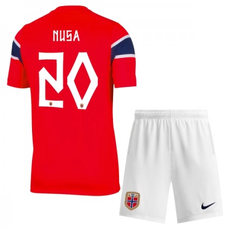 Norge Nusa 20 Fotbollströjor Barn Hemma tröja World Cup 2026 Kortärmad