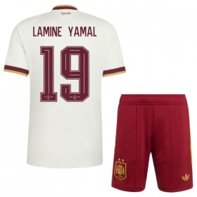 Spanien 2 Stars Lamine Yamal 19 Fotbollströjor Barn Borta tröja World Cup 2026 Kortärmad