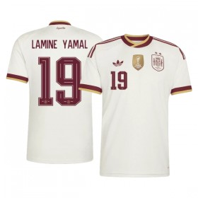 Spanien 2 Stars Lamine Yamal 19 Fotbollströjor Borta tröja World Cup 2026 Kortärmad