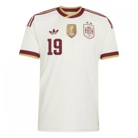 Spanien 2 Stars Lamine Yamal 19 Fotbollströjor Borta tröja World Cup 2026 Kortärmad