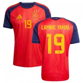Spanien 2 Stars Lamine Yamal 19 Fotbollströjor Hemma tröja World Cup 2026 Kortärmad