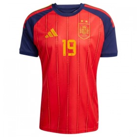 Spanien 2 Stars Lamine Yamal 19 Fotbollströjor Hemma tröja World Cup 2026 Kortärmad