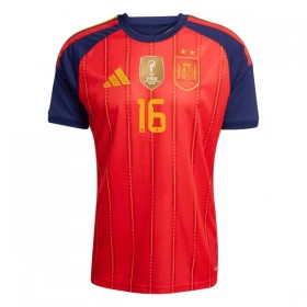 Spanien 2 Stars Rodrigo 16 Fotbollströjor Barn Hemma tröja World Cup 2026 Kortärmad