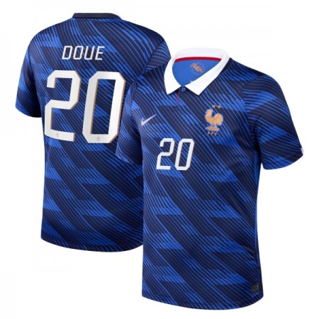 Frankrike Desire Doue 20 Fotbollströjor Hemma tröja World Cup 2026 Kortärmad