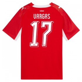 Schweiz Vargas 17 Fotbollströjor Hemma tröja World Cup 2026 Kortärmad