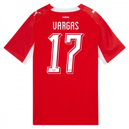Schweiz Vargas 17 Fotbollströjor Hemma tröja World Cup 2026 Kortärmad