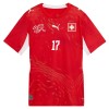 Schweiz Vargas 17 Fotbollströjor Hemma tröja World Cup 2026 Kortärmad
