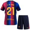 FC Barcelona F. De Jong 21 Fotbollströjor Barn Hemma tröja 2026-27 Kortärmad
