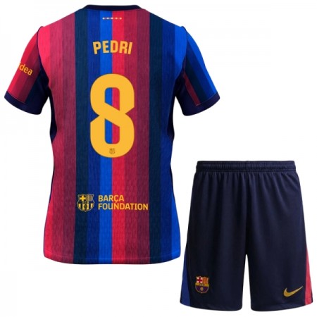 FC Barcelona Pedri 8 Fotbollströjor Barn Hemma tröja 2026-27 Kortärmad