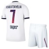 Paris Saint-Germain Kvaratskhelia 7 Fotbollströjor Barn Borta tröja 2026-27 Kortärmad
