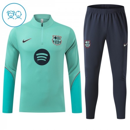 Barcelona Barn Trainings Sweatshirt Quarter-Zip 2026-27 Grön