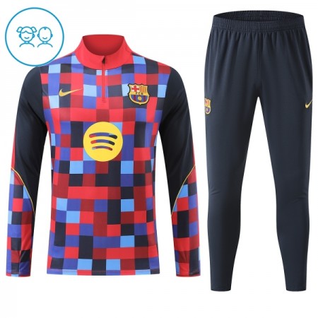 Barcelona Barn Trainings Sweatshirt Quarter-Zip 2026-27 Röd