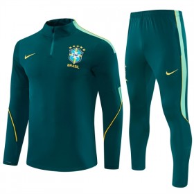 Brasilien Trainings Sweatshirt Quarter-Zip 2026-27 Grön
