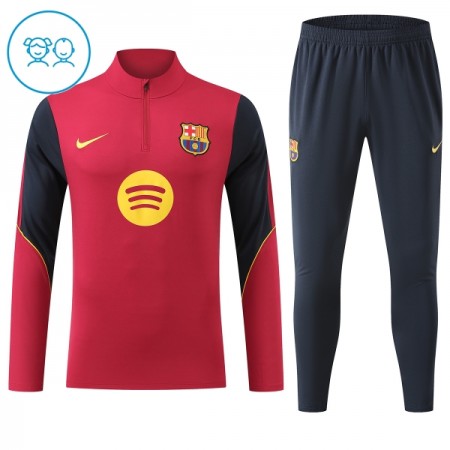 FC Barcelona Barn Trainings Sweatshirt Quarter-Zip 2026-27 Röd