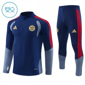 FC Bayern München Barn Trainings Sweatshirt Quarter-Zip 2026-27 Blå