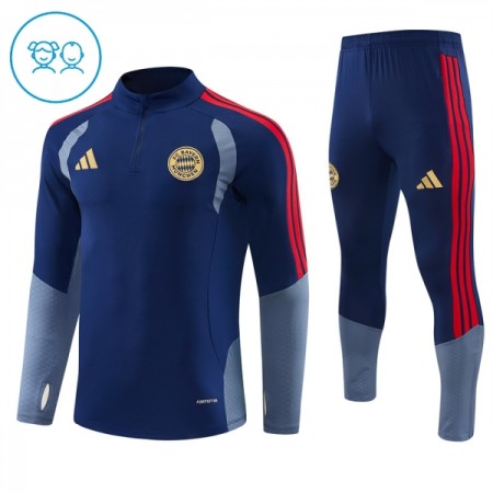 FC Bayern München Barn Trainings Sweatshirt Quarter-Zip 2026-27 Blå