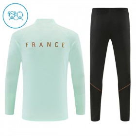 Frankrike Barn Trainings Sweatshirt Quarter-Zip 2026-27 Vit