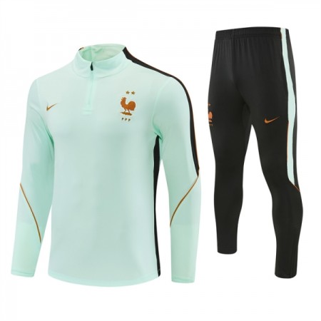 Frankrike Trainings Sweatshirt Quarter-Zip 2026-27 Vit