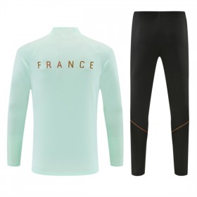 Frankrike Trainings Sweatshirt Quarter-Zip 2026-27 Vit