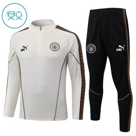 Manchester City Barn Trainings Sweatshirt Quarter-Zip 2026-27 Grå