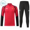 Manchester United Barn Trainings Sweatshirt Quarter-Zip 2026-27 Röd