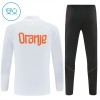 Nederländerna Barn Trainings Sweatshirt Quarter-Zip 2026-27 Vit