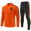 Nederländerna Trainings Sweatshirt Quarter-Zip 2026-27 Orange