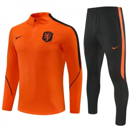 Nederländerna Trainings Sweatshirt Quarter-Zip 2026-27 Orange