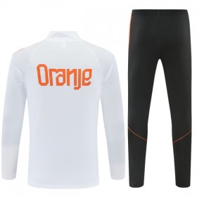 Nederländerna Trainings Sweatshirt Quarter-Zip 2026-27 Vit