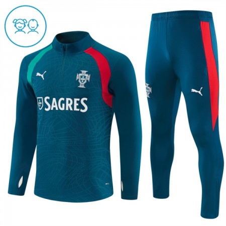 Portugal Barn Trainings Sweatshirt Quarter-Zip 2026-27 Blå