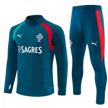 Portugal Trainings Sweatshirt Quarter-Zip 2026-27 Blå
