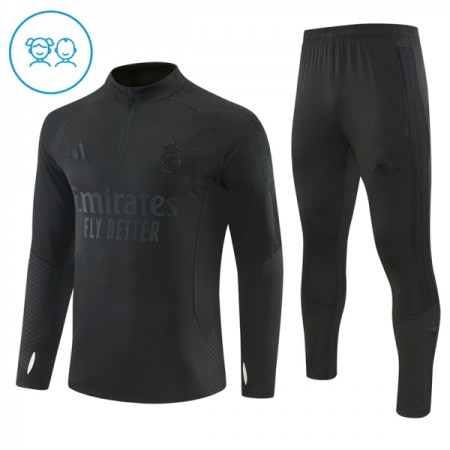 Real Madrid Barn Trainings Sweatshirt Quarter-Zip 2026-27 Svart